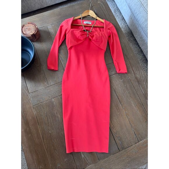 Chiara Boni Celide Chain-Strap Cutout Dress Size 38 | 6 US - Picture 9 of 11